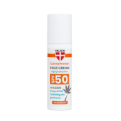 CannaProtect Crème Visage SPF50 au Chanvre & CBD, 50 ml Palacio : application sur le visage