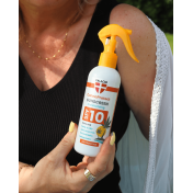 CannaProtect Lait Solaire SPF10 au Chanvre & CBD, 200 ml Palacio : application sur la peau