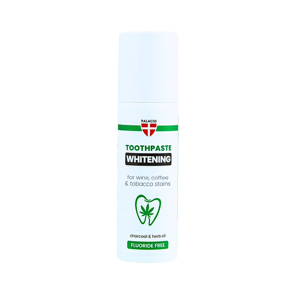 Dentifrice Whitening au Charbon Actif & Huile de Chanvre, 75 g Palacio Dentifrice Whitening au Charbon Actif & Huile de Chanvre, 75 g Palacio