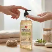 Shampoing-Douche 2en1 BioHemp à l'Huile de Chanvre - Famille Palacio : application sur les cheveux