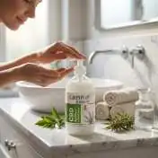 CBD Savon Liquide PureClean au Chanvre & Thé Vert, 500ml Cannabellum : texture moussante