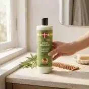 Après-shampoing au chanvre – Soin nourrissant, 500 ml Palacio : application sur les cheveux