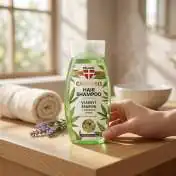 Shampooing au chanvre – Soin capillaire douceur, 250 ml Palacio : application sur les cheveux