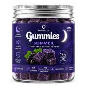Gummies Complexe CB2 Sommeil Cassis & Mûre 12mg | Novaloa