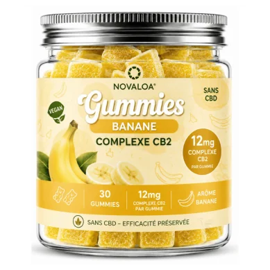 Gummies Complexe CB2 Bonbon Banane 12mg | Novaloa