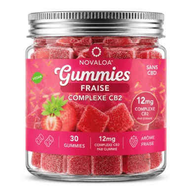 Gummies Complexe CB2 Confort Bonbon Fraise 12mg | Novaloa