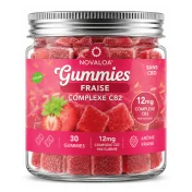 Gummies Complexe CB2 Confort Bonbon Fraise 12mg | Novaloa