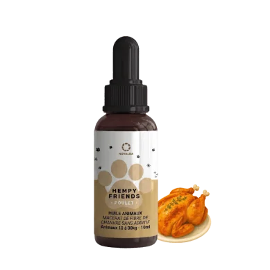Huile de chanvre animaux 3% poulet | NOVALOA