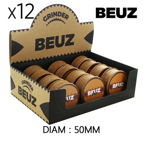 Boîte de 12 Grinders en chanvre 50 mm Beuz Star