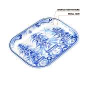 Plateau Delft Groen vu de trois quarts, format 18 × 14 cm