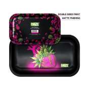Dos du plateau Green Pulse, cellules roses et bourgeons, posé sur la face au cœur