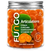 Pot de gummies FUNGO by Novaloa au chaga, curcuma, harpagophytum et vitamine D3, face avant