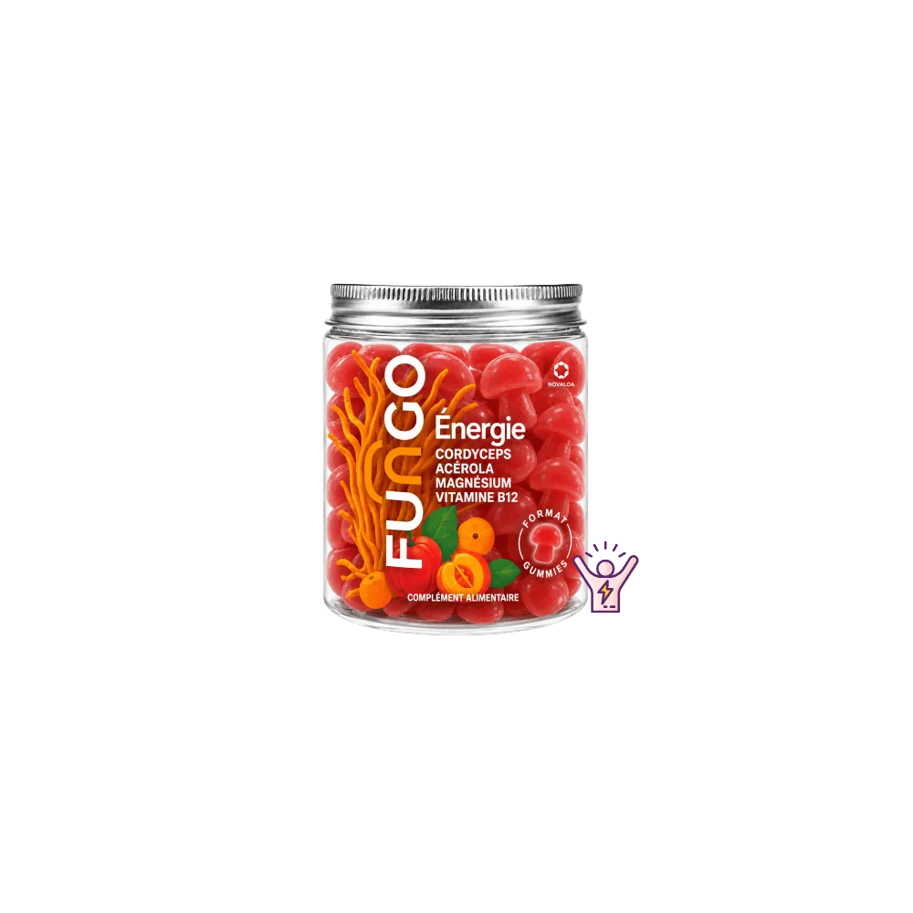 Gummies Énergie Cordyceps Acérola Magnésium Vitamine B12 | FUNGO Gummies Énergie Cordyceps Acérola Magnésium Vitamine B12 | FUNGO