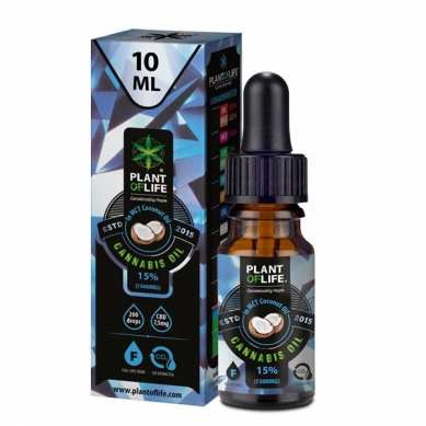 10 ml huile CBD avec huile de coco 15% CBD