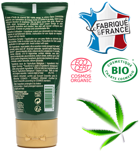 Crème mains huile de chanvre bio | CHANVRIA