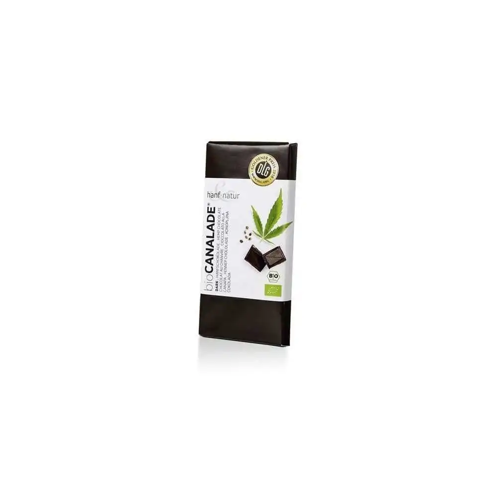 Chocolat noir fourré aux graines de chanvre Bio 100g