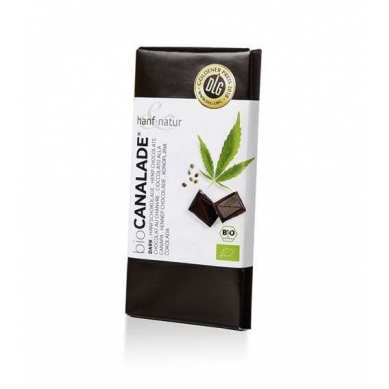 Chocolat noir fourré aux graines de chanvre Bio 100g