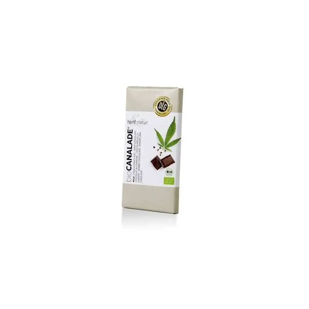 Chocolat au lait fourré aux graines chanvre Bio 100g