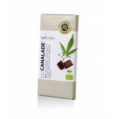 Chocolat au lait fourré aux graines chanvre Bio 100g