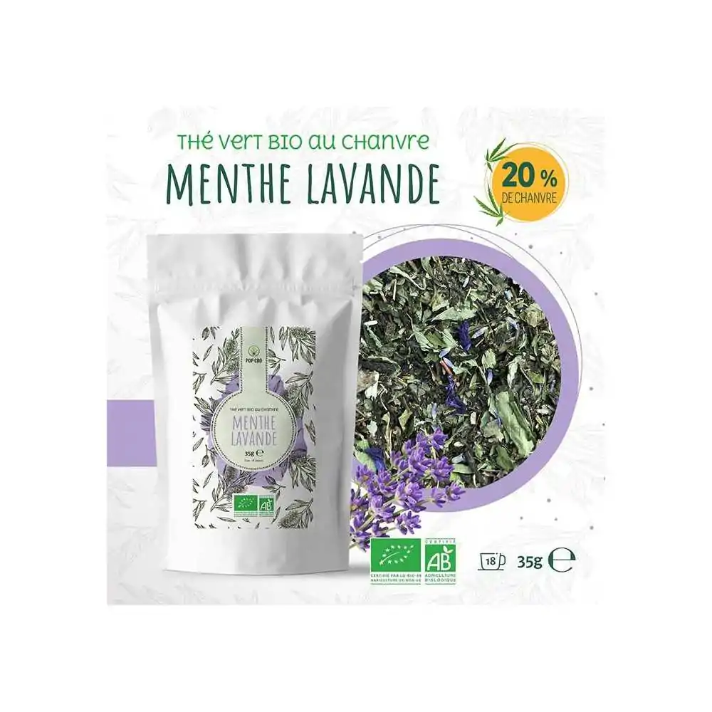 Thé noir chanvre cbd lavande