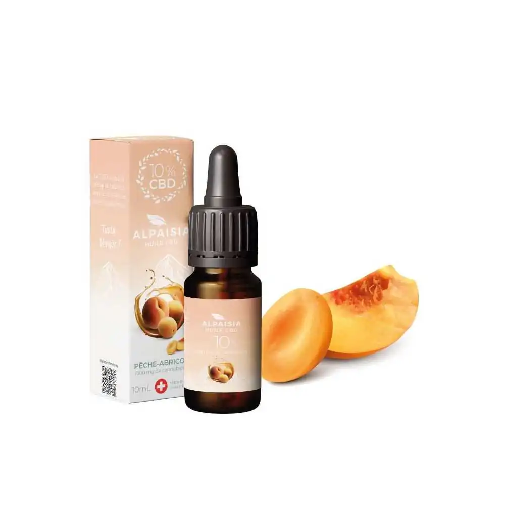 Huile de CBD Pêche Abricot 10%
