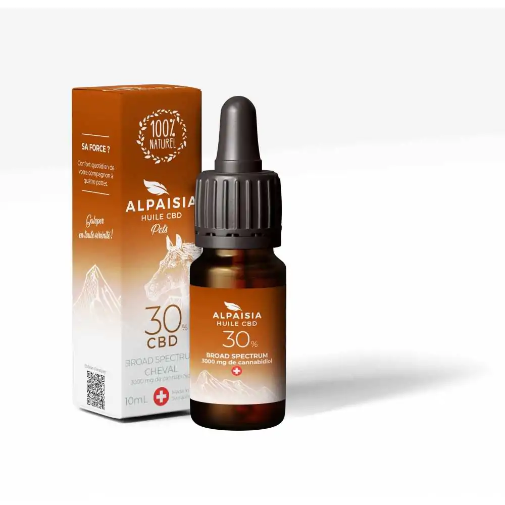 Huile de CBD Pets 30% Alpaisia pour Cheval goût Carotte