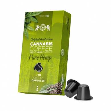 Café au cannabis chanvre 250 mg boîte de 10 capsules