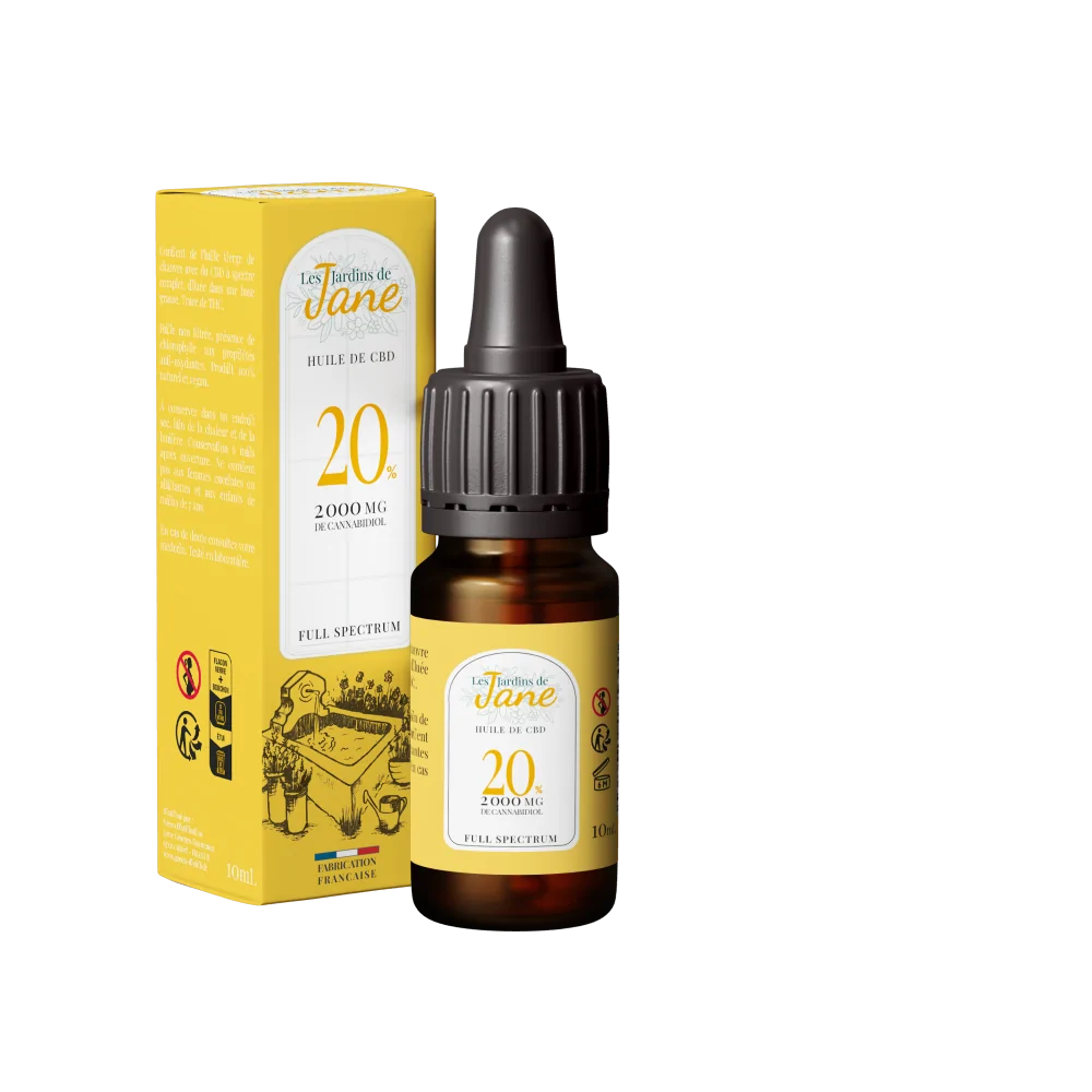 Huile de CBD 20% Full Spectrum Les Jardins de Jane 10ml