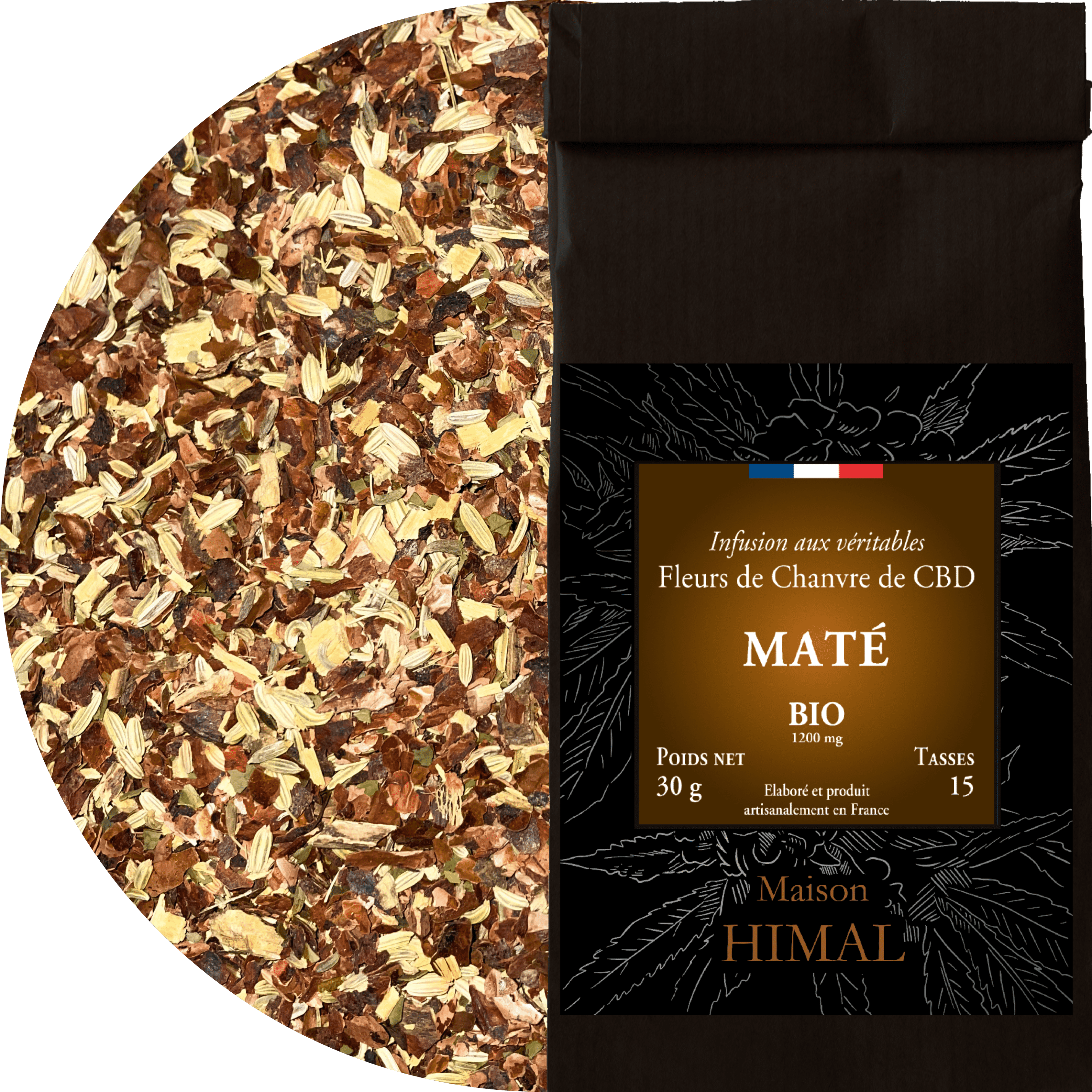 Tisane CBD bio maté - en vrac | MAISON HIMAL