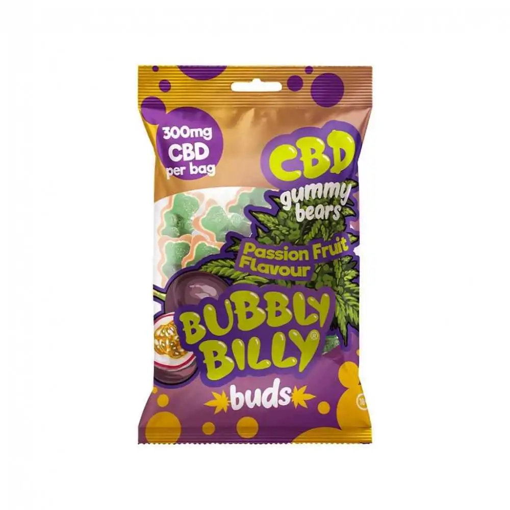 Bonbons au CBD 300 mg Bubbly Billy Buds Fruit de la Passion