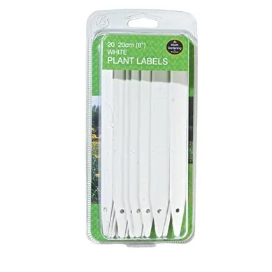 Étiquettes Blanches pour Plantes 20cm lot de 20