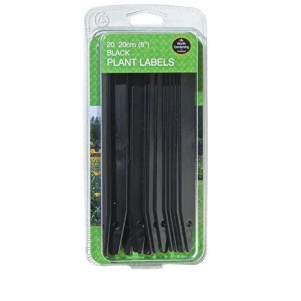 Étiquettes pour Plantes Noires 20cm lot de 20