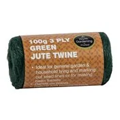 3 plis de ficelle de jute verte 100g