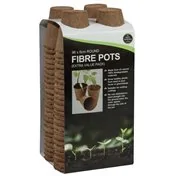 96 pots ronds en fibre de 6 cm (pack extra value)