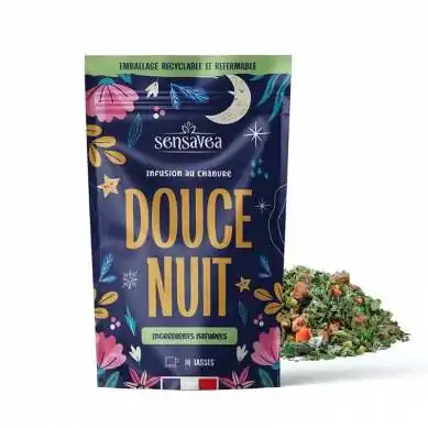 Tisane CBD bio DOUCE NUIT SENSAVEA