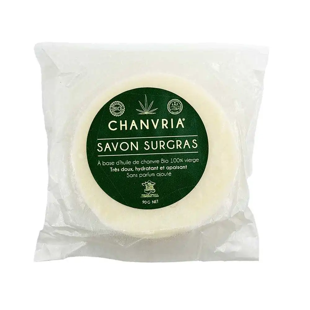 Savon Surgras à l'huile de chanvre BIO Chanvria