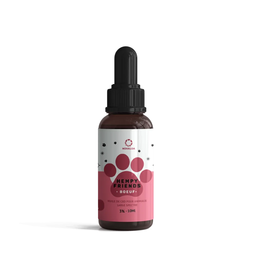 Huile CBD animaux HEMPY FRIEND 3% | NOVALAO Huile CBD animaux HEMPY FRIEND 3% | NOVALAO