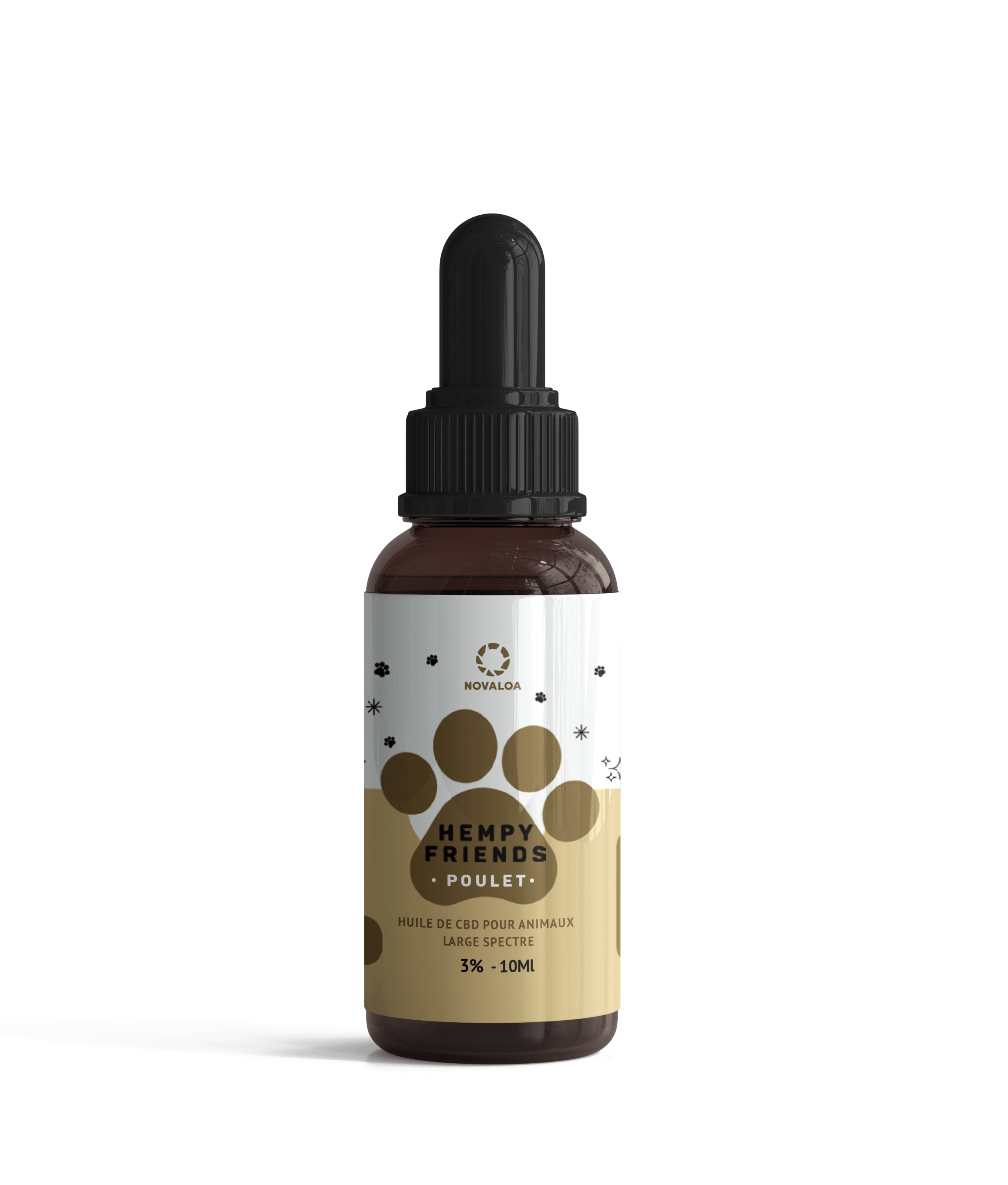 Huile CBD animaux 3% poulet | NOVALOA
