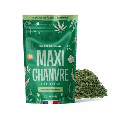 Tisane CBD bio maxi chanvre à la menthe SENSAVEA