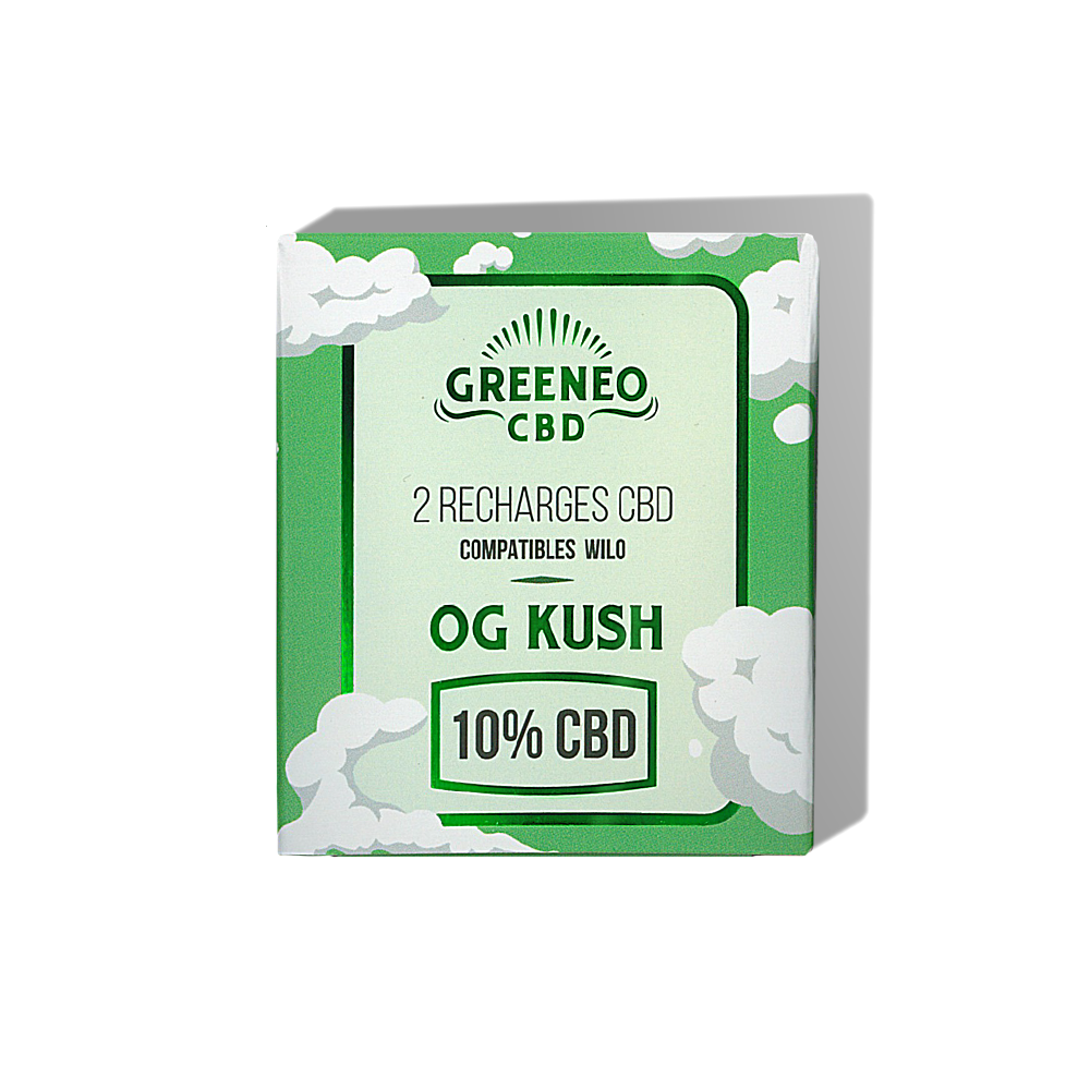 PACK 2 PODS LIQUIDE CBD 10% OG KUSH | GREENEO