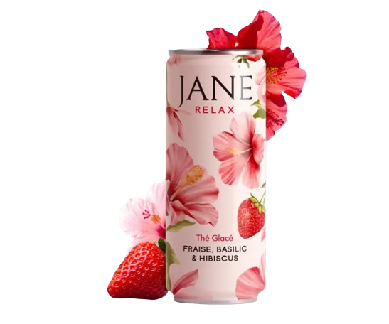 Thé CBD hibiscus fraise basilic bio | JANE