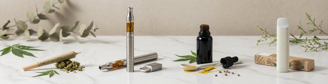 Comparaison pre-roll CBD, puff, vape et huile CBD