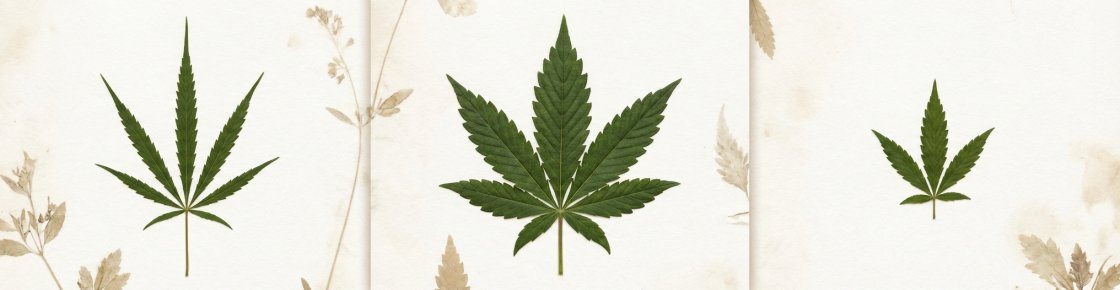 Comparaison des trois types de feuilles de cannabis sativa indica et ruderalis