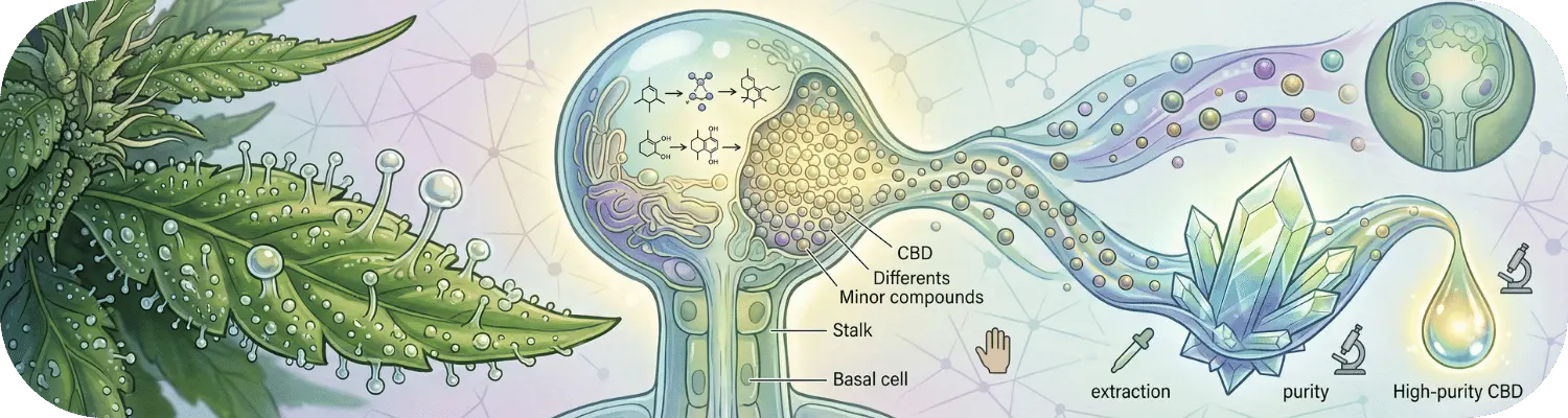 Trichomes du chanvre : où se concentrent le CBD et les terpènes de votre fleur