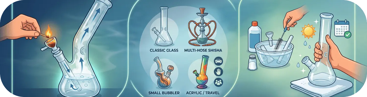 Pipe à eau : comment ça fonctionne, laquelle choisir et comment l'entretenir Pipe à eau : comment ça fonctionne, laquelle choisir et comment l'entretenir