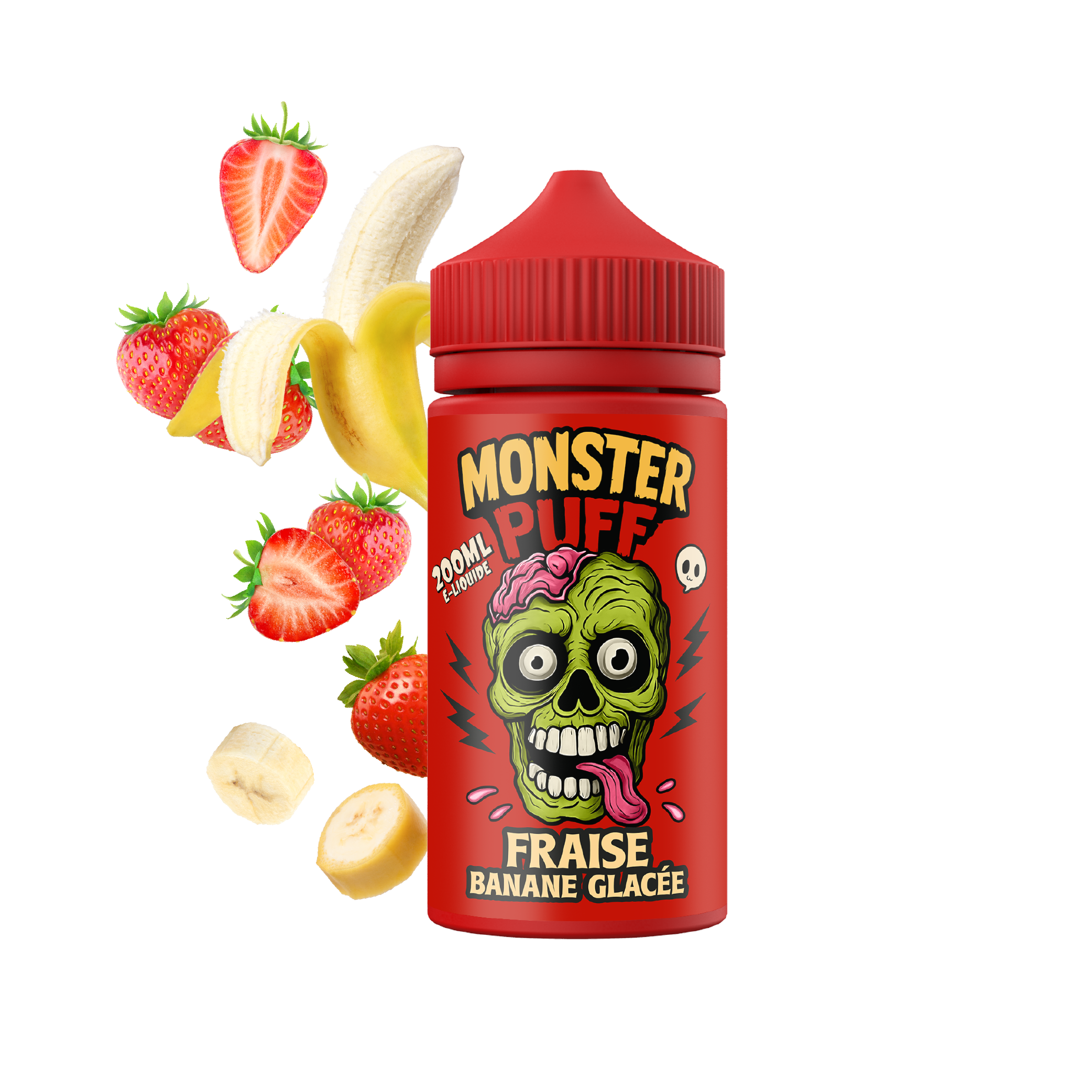 Eliquide Fraise Banane Glacée Monster Puff Eliquide Fraise Banane Glacée Monster Puff