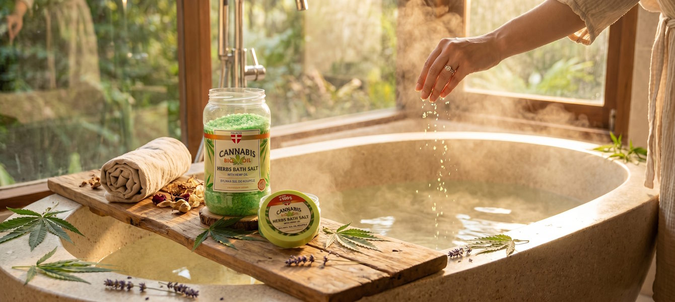 Sel de bain BIO au chanvre Palacio