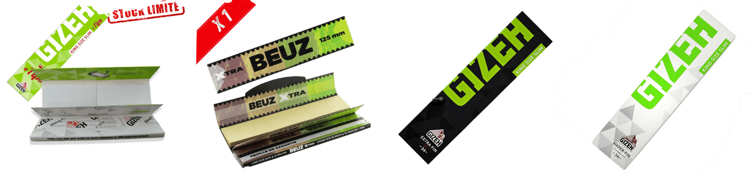 Feuilles à rouler petit format - Slim, Short et King Size